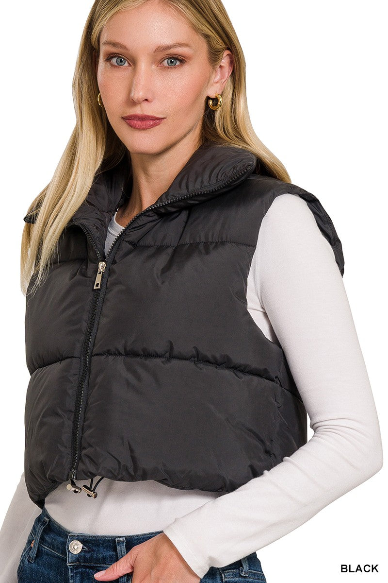 Cropped Puff Vest