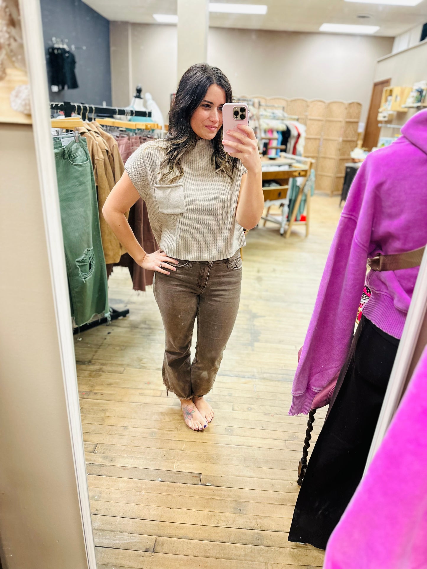 Easy Livin' Cropped Spring Sweater