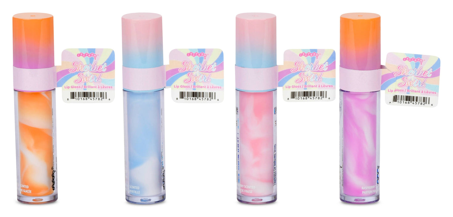 SHERBET SWIRL LIP GLOSS PDQ - 24 PIECES