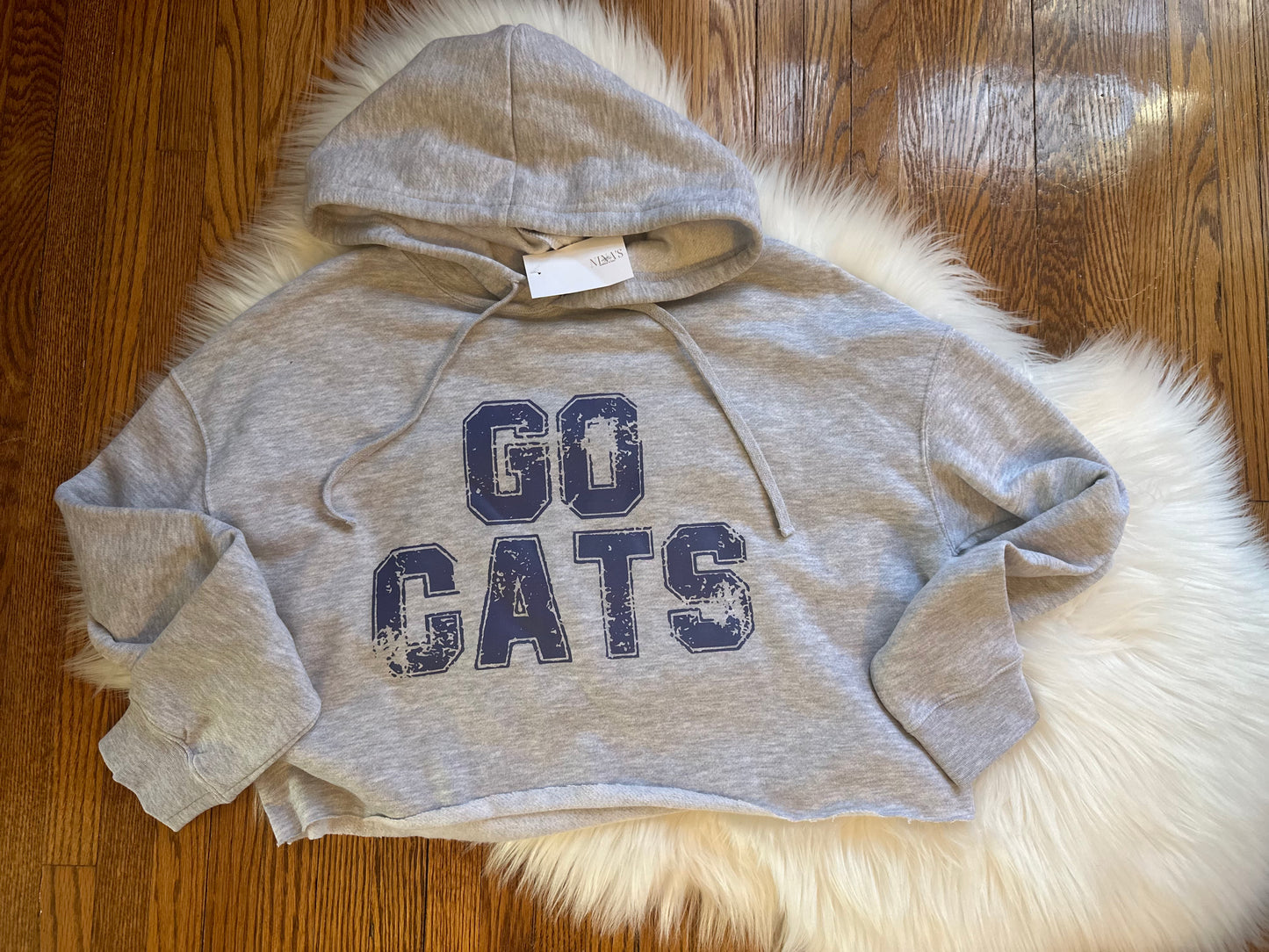 Bobcat Grey Cropped hoodie