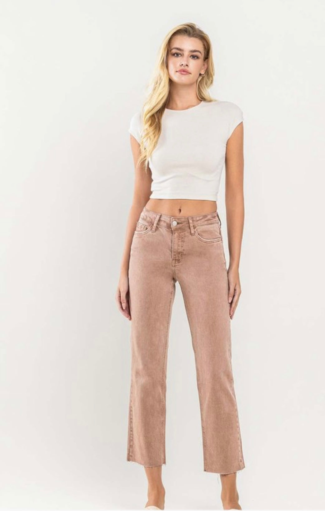 Vervet Mid rise Cropped Flare-leading