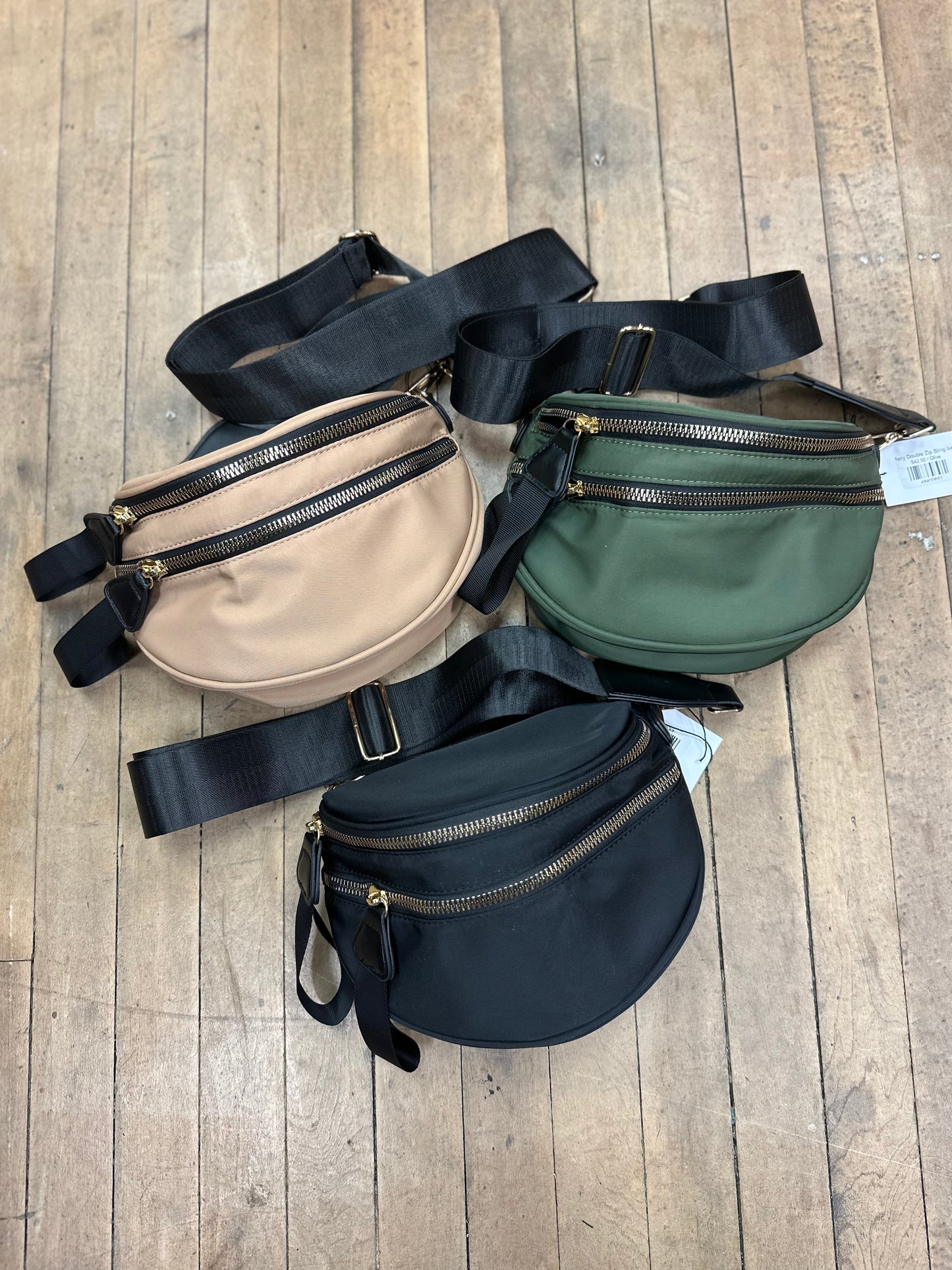 Macy Double Zip Sling bag