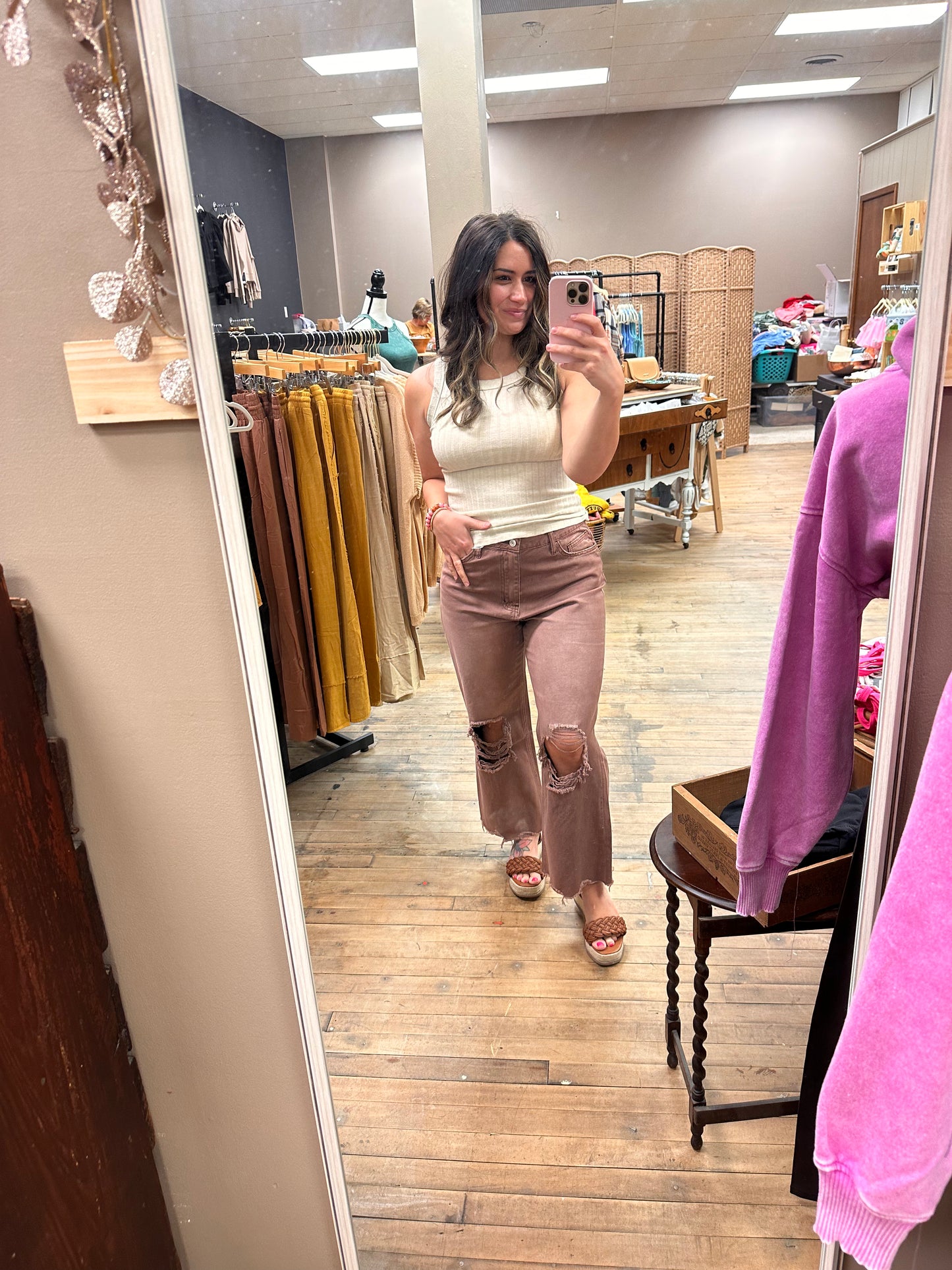 Vervet Leslie Distressed denim