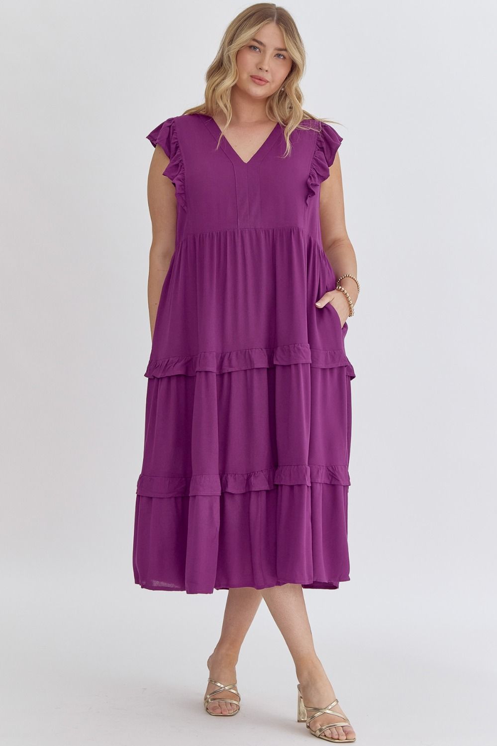 Calling On You Tiered Dress