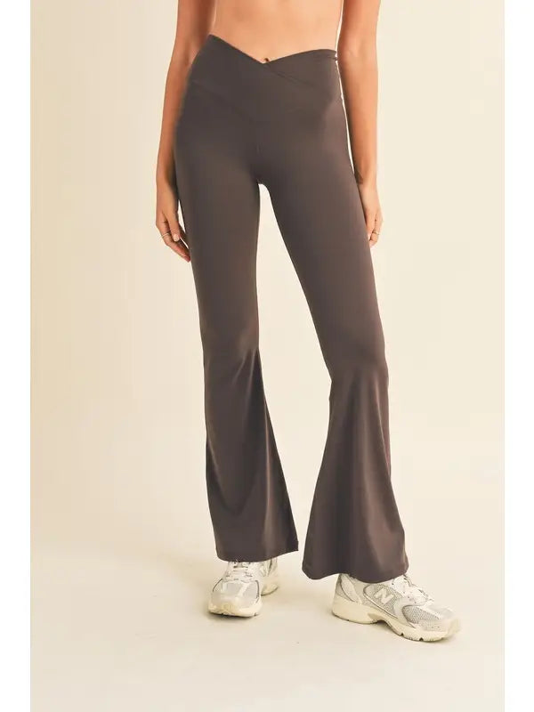 Crisscross Flared Leggings