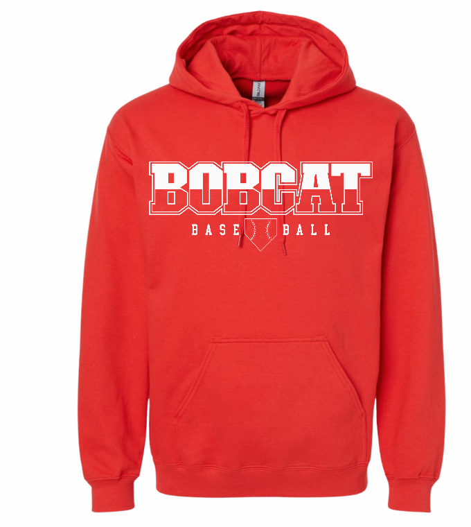 Unisex Gildan Red Baseball Hoodie