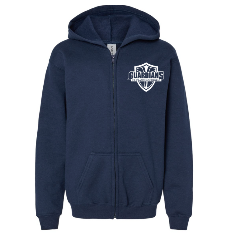 Youth full zip Logo Hoodie (Navy)