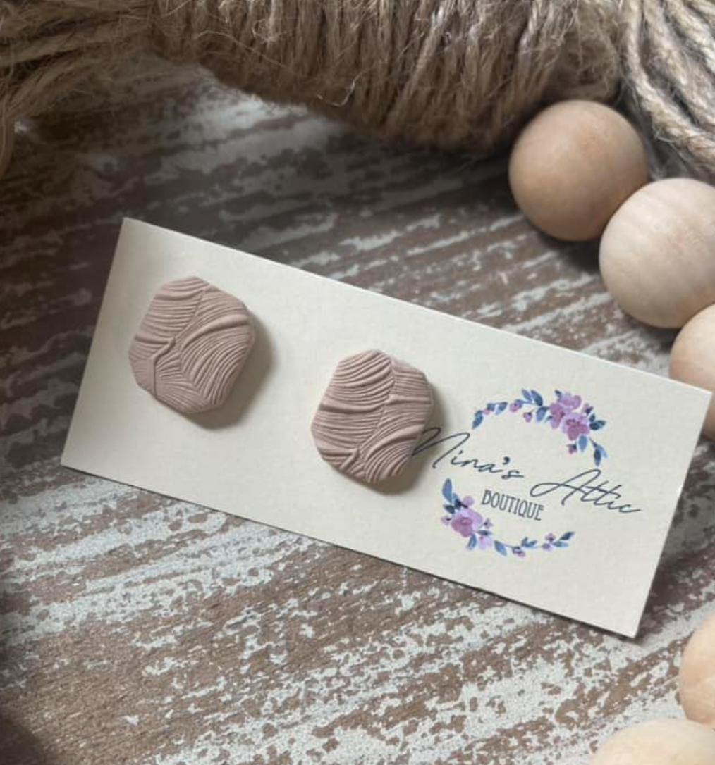 Clay Stud Earrings