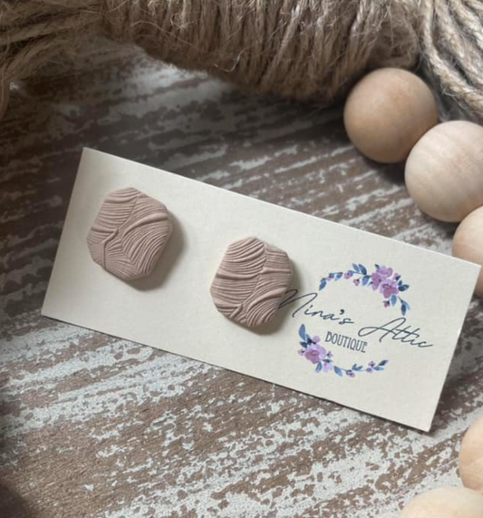 Clay Stud Earrings