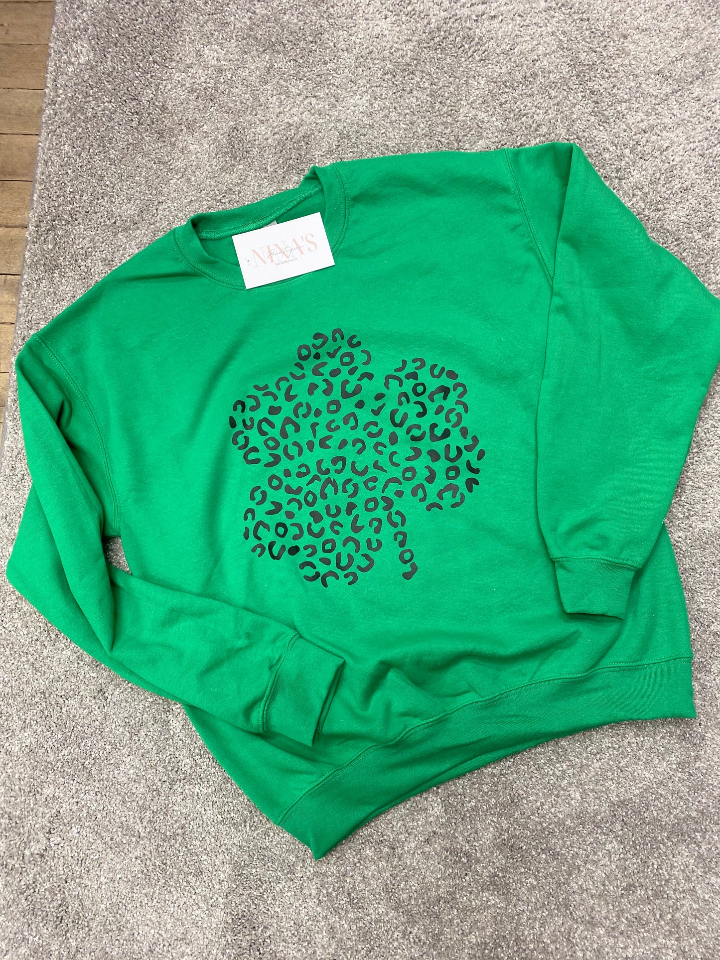 Leopard Shamrock Crewneck