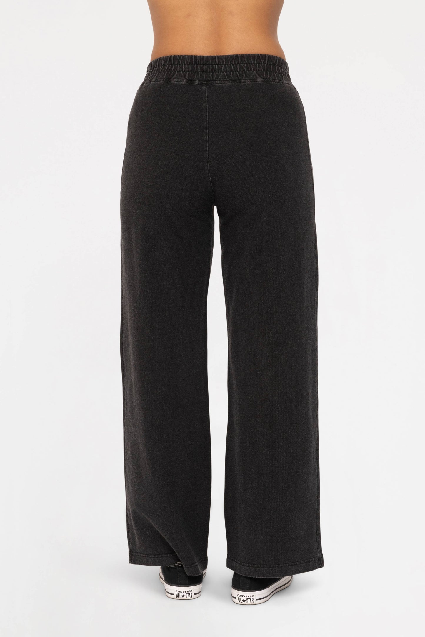 Mineral Washed French Terry Wide Leg Pants
