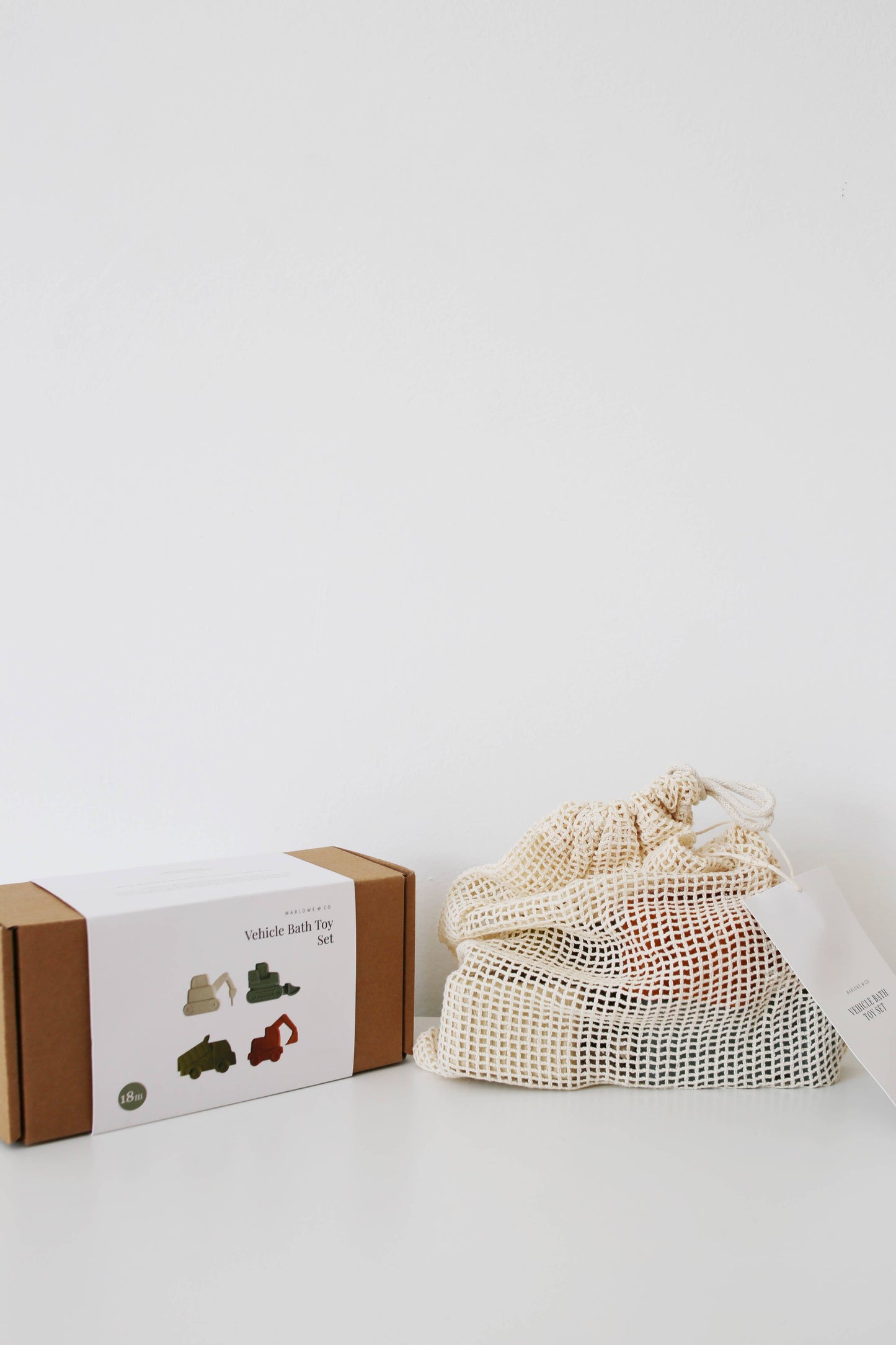 Construction Vehicle Mold Free Silicone Bath Toy Set 