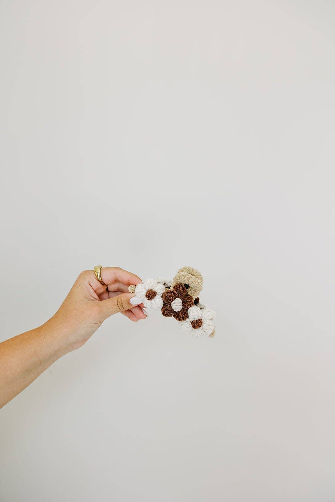 Knitted Petals Claw Clip