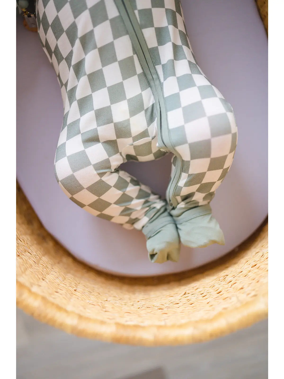 Zipper Romper- Jade Checker