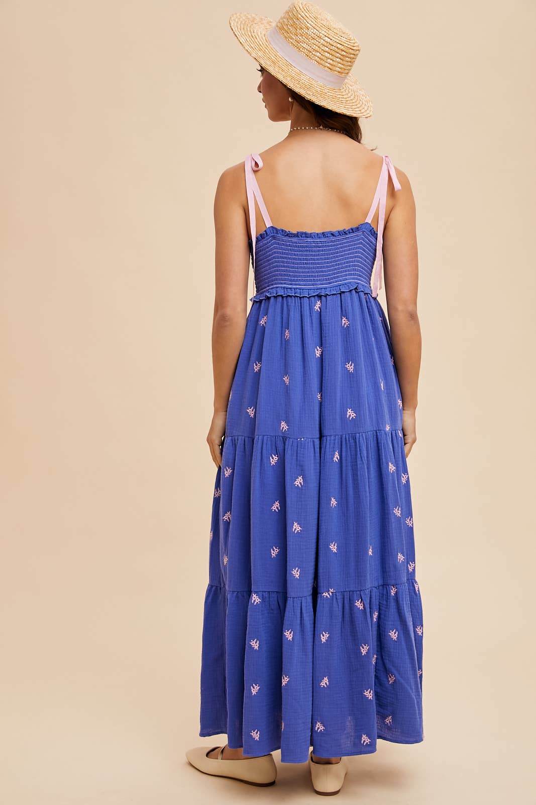 Hot pink floral maxi