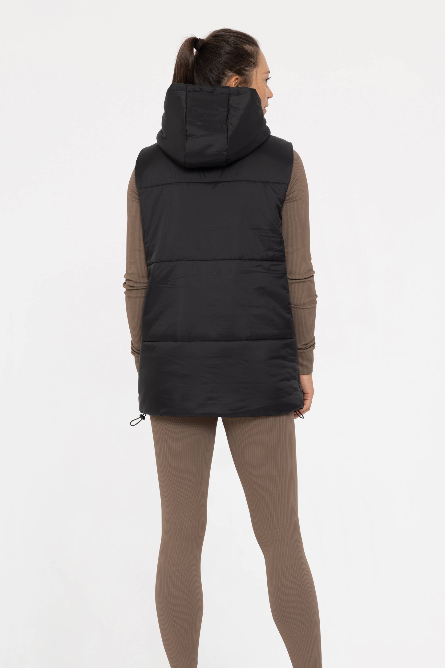 Longline High Neck Padded Vest