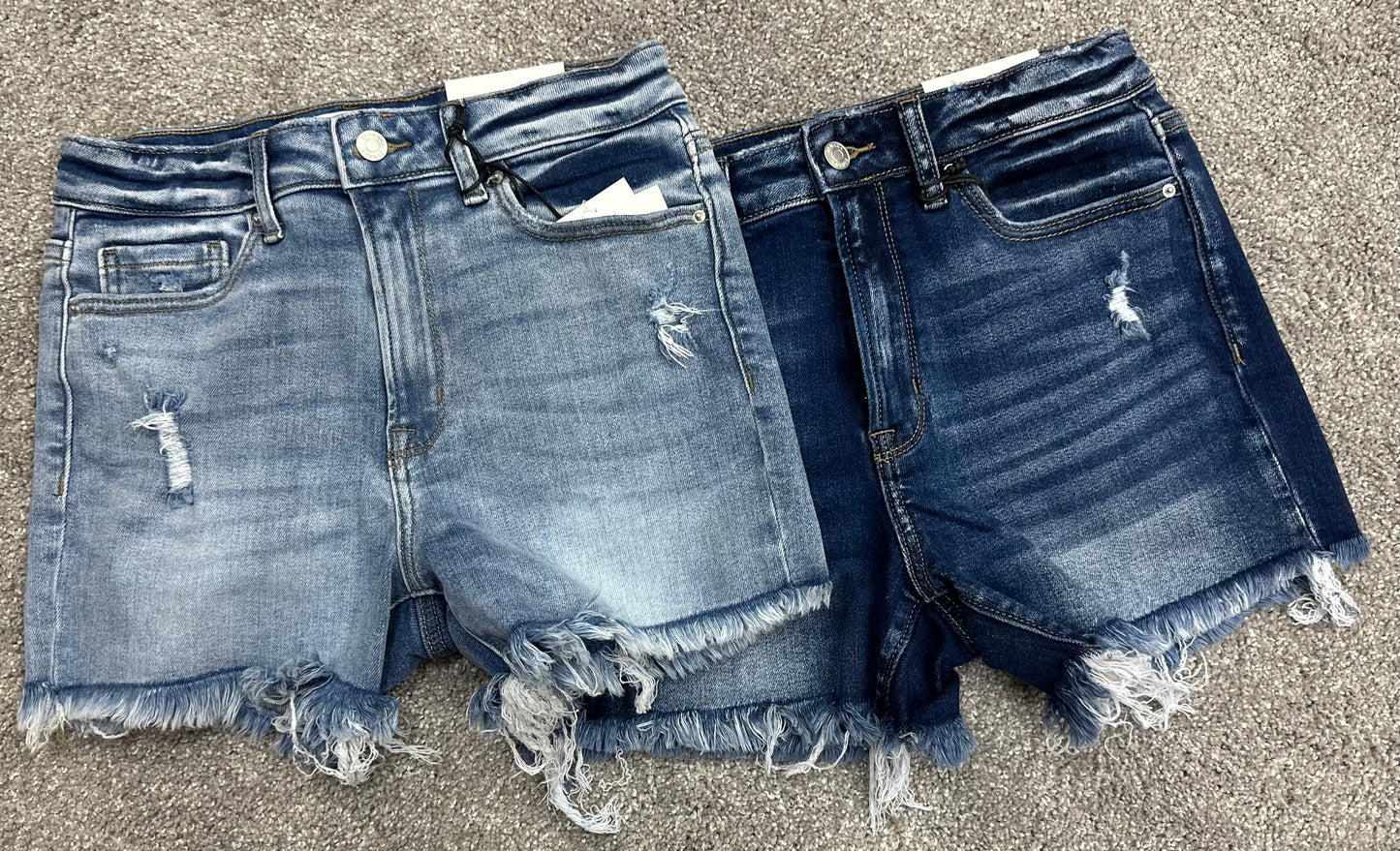 Maddi Frayed Hem Denim Shorts