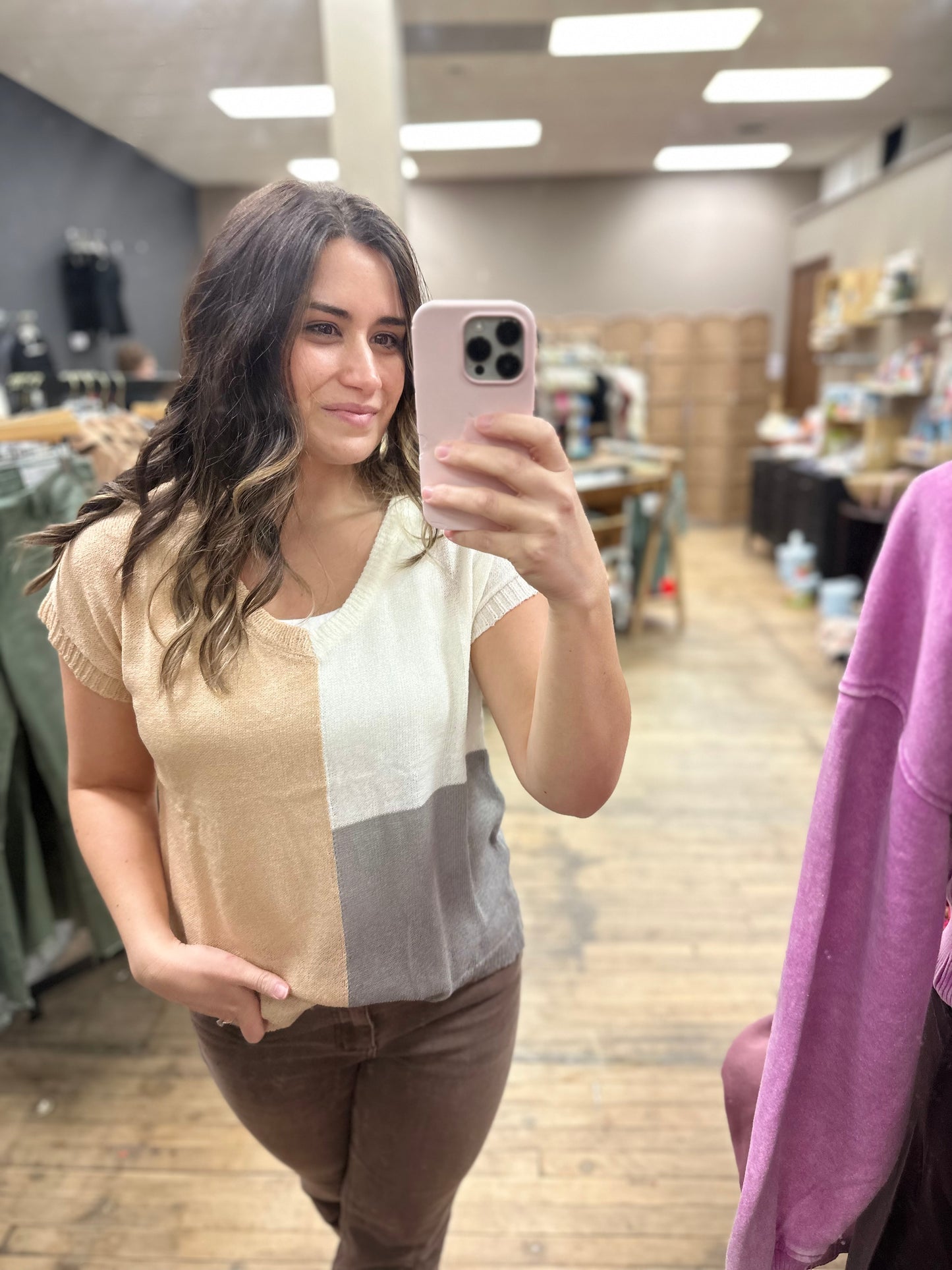 Maggie Color Block Top