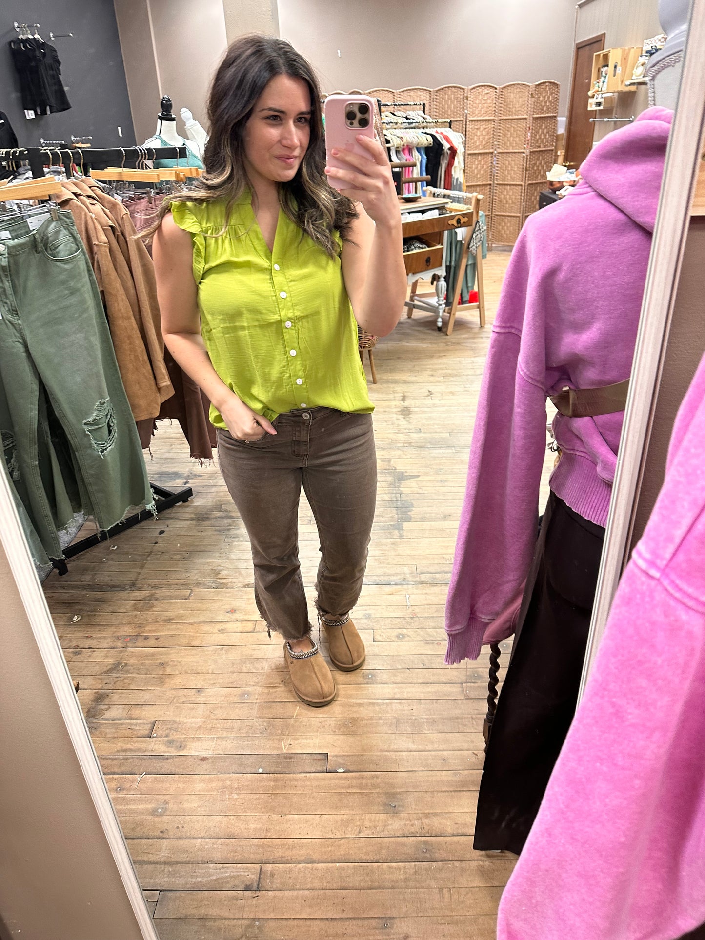 One step ahead Lime top