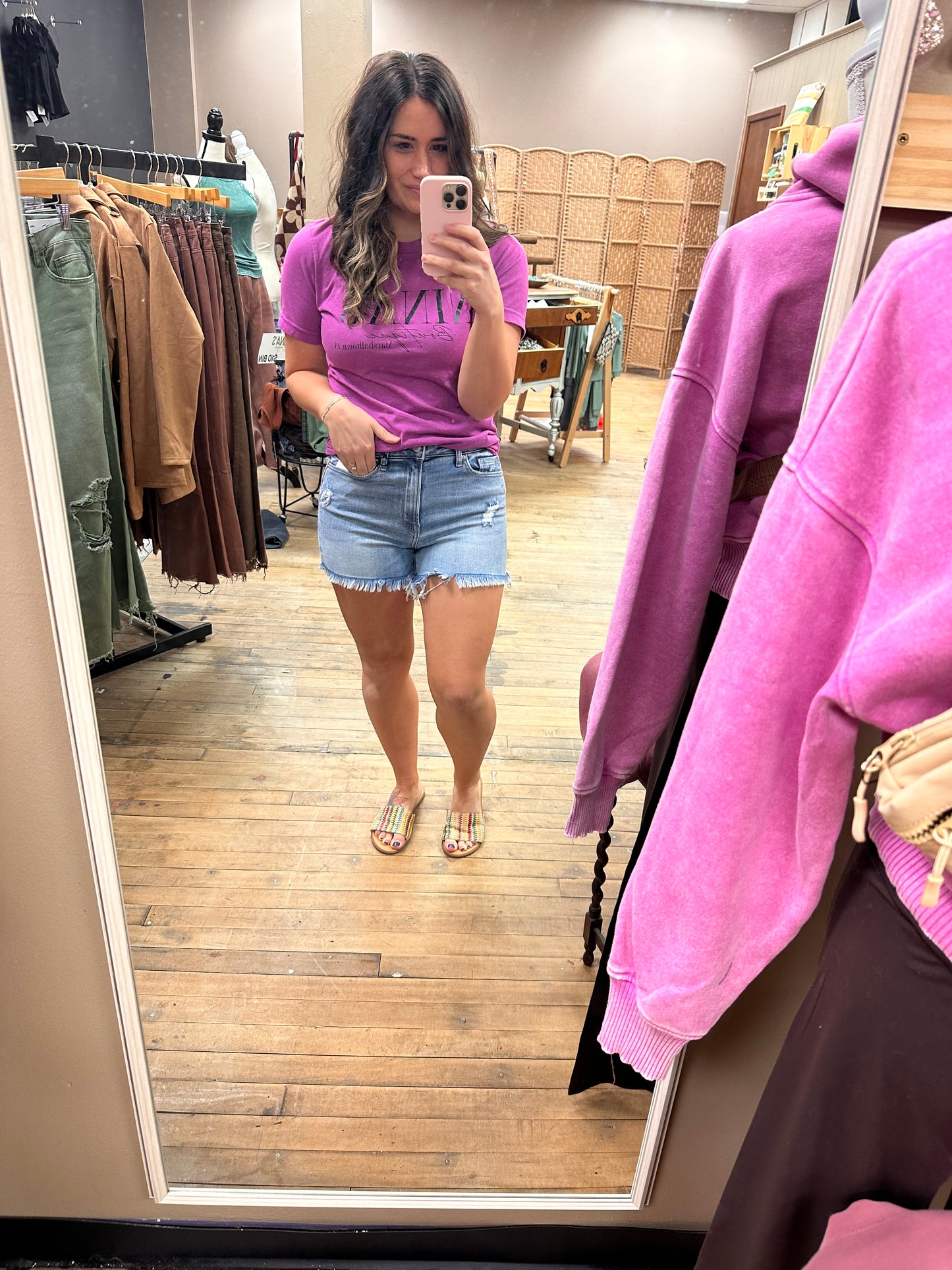 Maddi Frayed Hem Denim Shorts