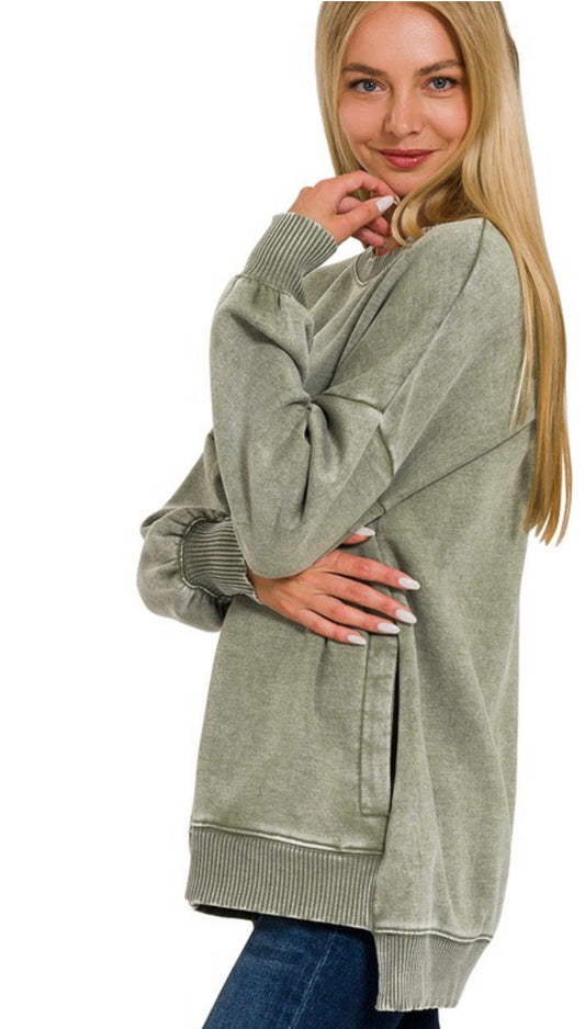 Cozy High low crewneck