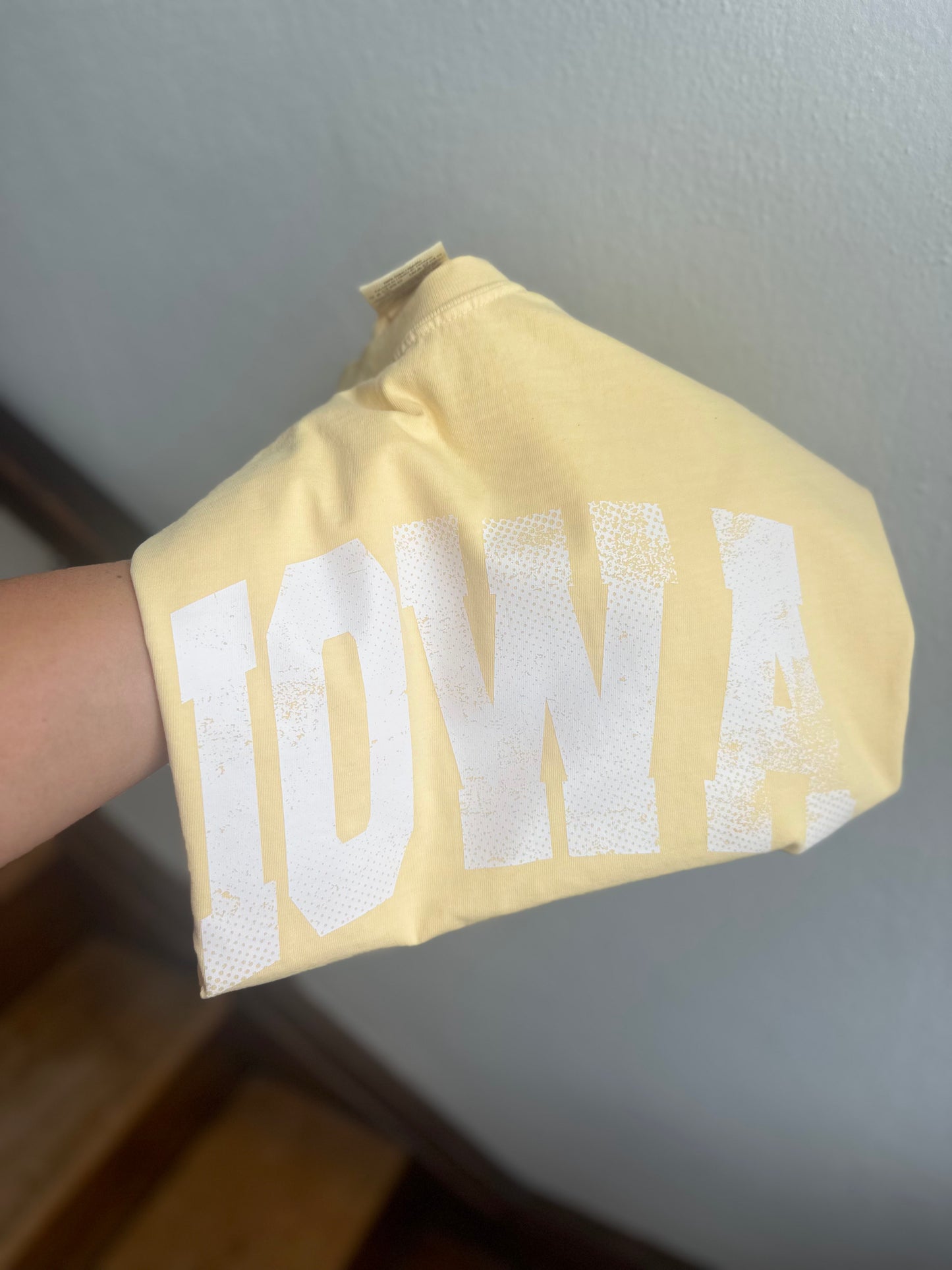 Distressed IOWA on butter