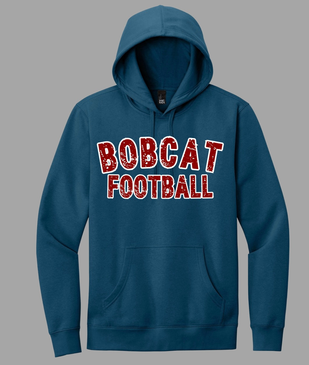 Neptune Blue Distressed Football District Hoodie