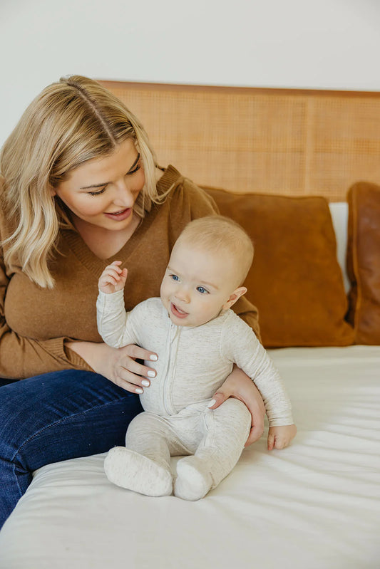 Copper Pearl Oat Zip footie