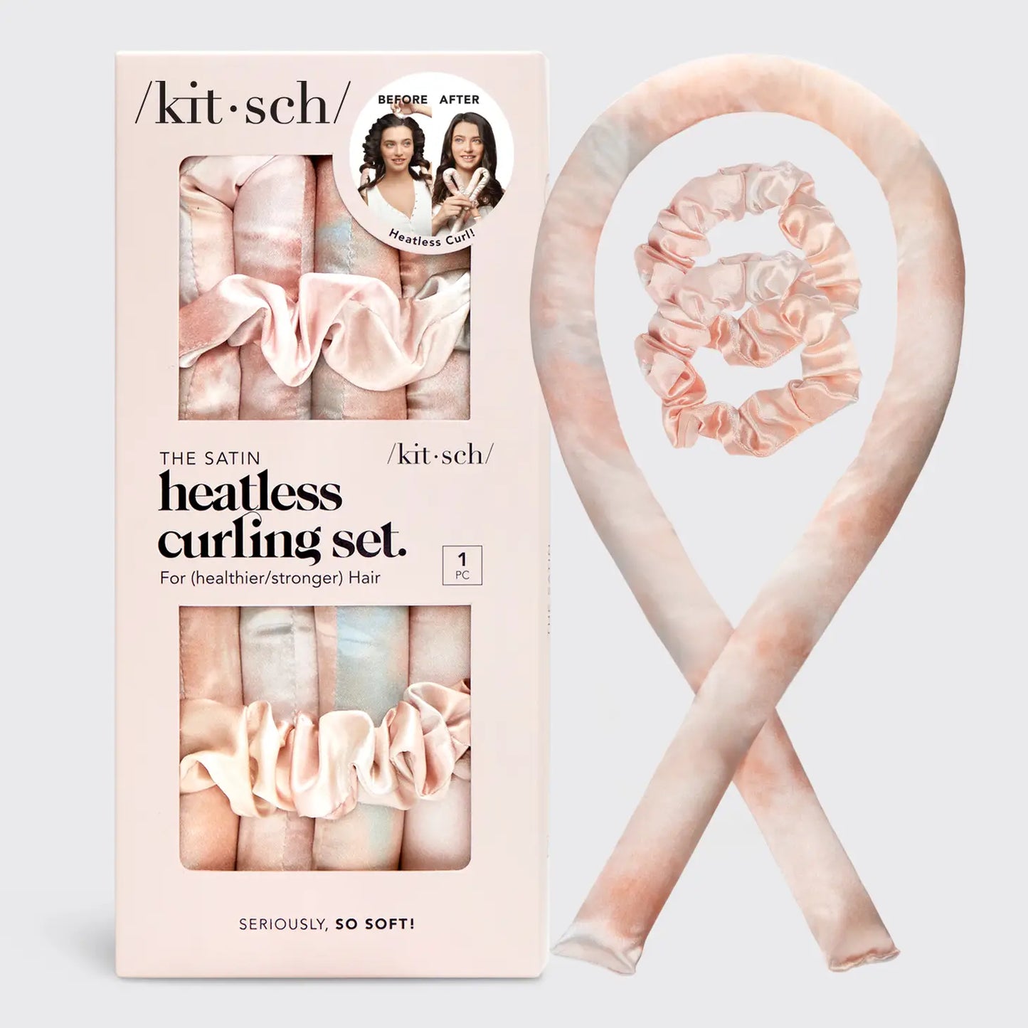 Heatless curling set