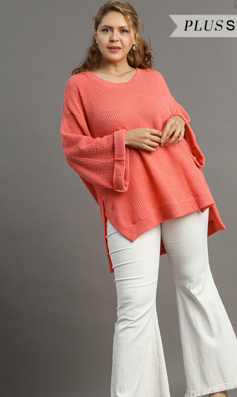 Feeling it Waffle Knit Sweater