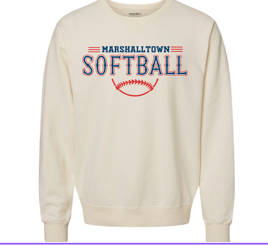 Unisex Cream Softball CW Crew