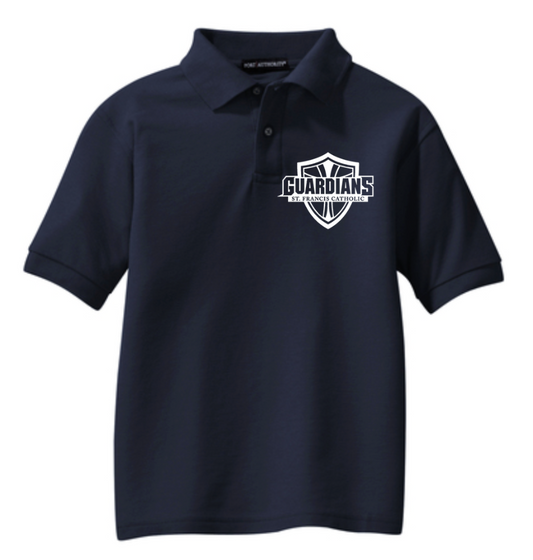 Youth Port Authority Logo Polo Navy