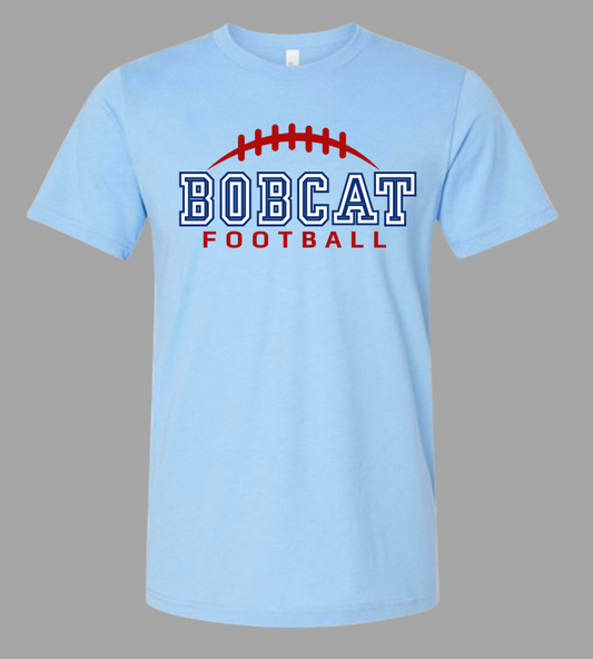 Soft Blue Football Bella Unisex Tee