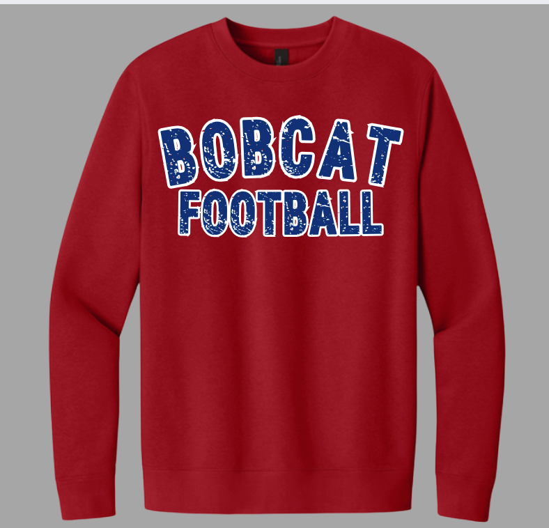 Classic Red Distressed Football District Crew