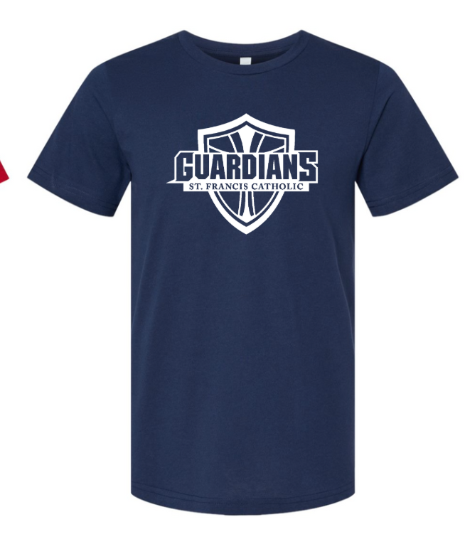 Adult Unisex Bella Navy Full Logo Tee