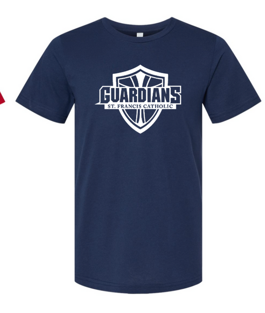 Adult Unisex Bella Navy Full Logo Tee