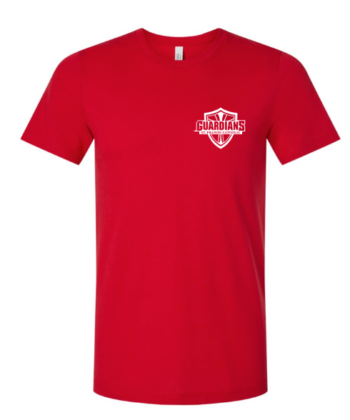 Adult Unisex Bella Red chest Logo Tee