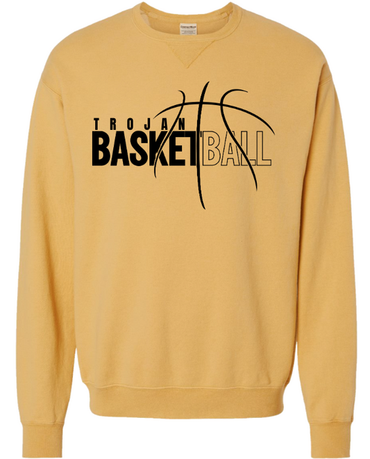 Trojan Basketball Premium Mustard Unisex Comfort Crew