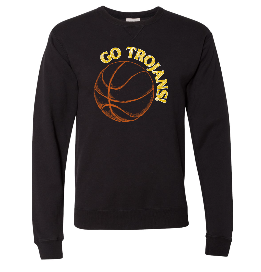 GO TROJANS! Premium Unisex Comfort Crew Black