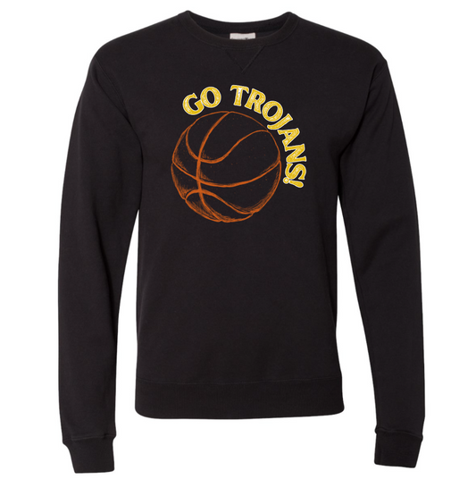 GO TROJANS! Premium Unisex Comfort Crew Black