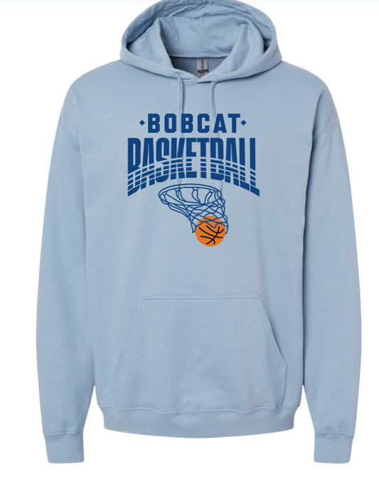 Adult Unisex Gildan Stone Blue Basketball Hoop Hoodie