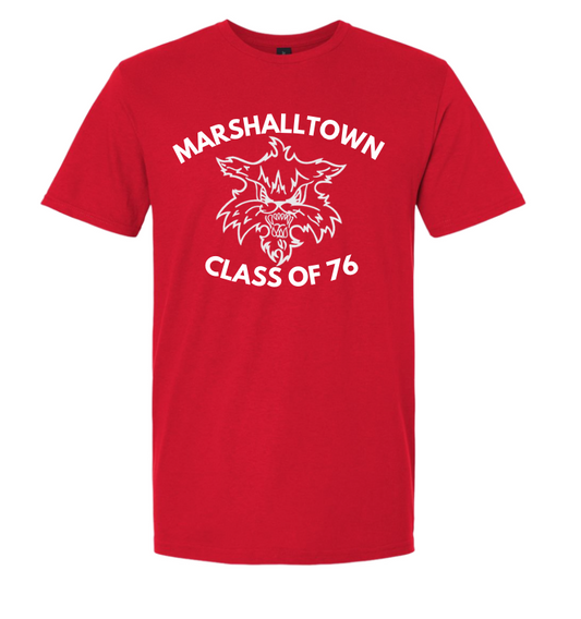 Gildan Red w/ White class of 76 Tee