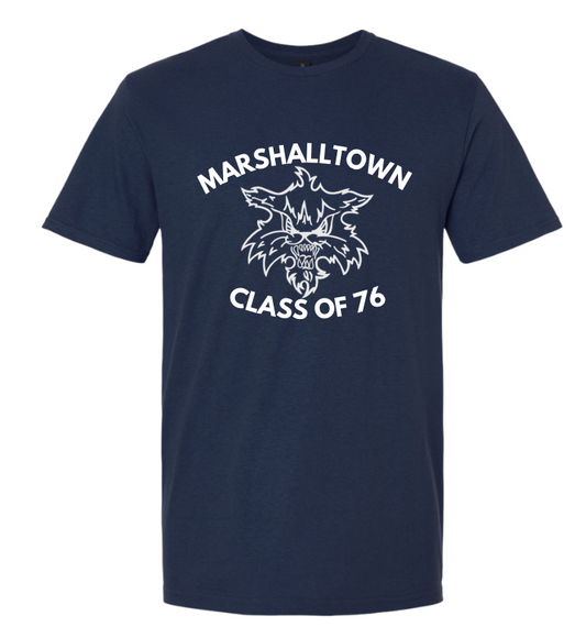 Gildan Navy w/ White class of 76 Tee