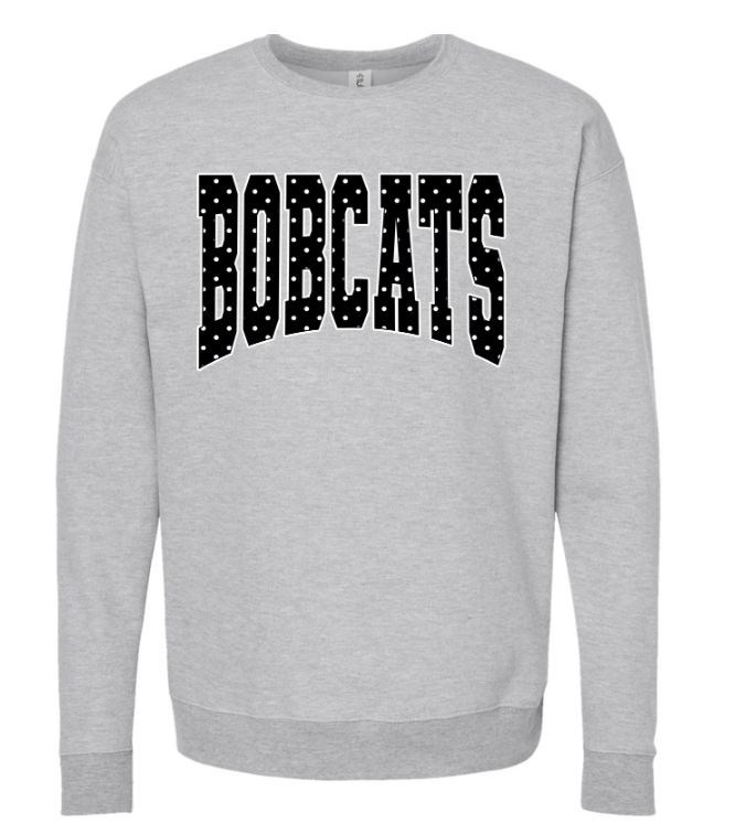 Grey Polka Dot Mascot Crewneck