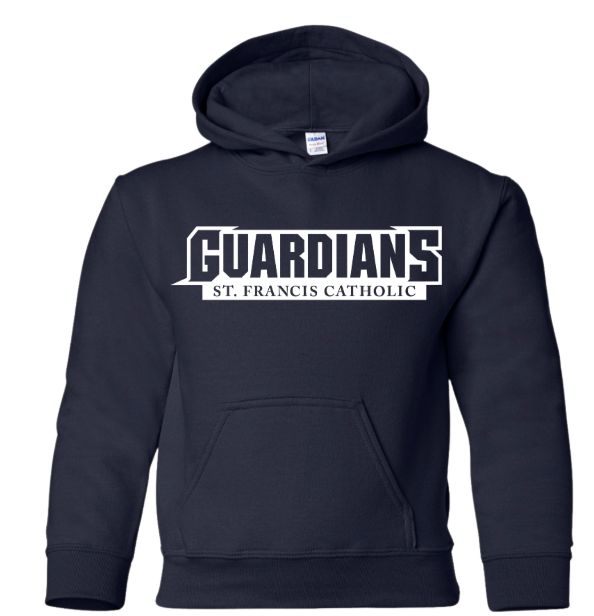 Youth Navy Guardians Hoodie (white logo)