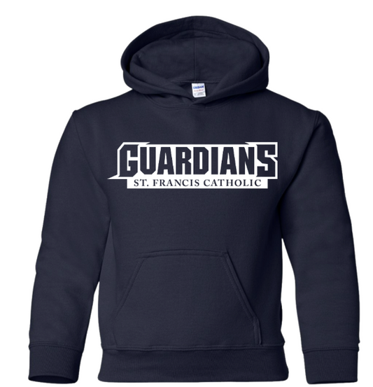 Youth Navy Guardians Hoodie (white logo)
