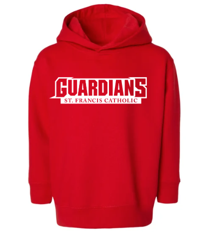 Youth Red Guardians Hoodie (white logo)
