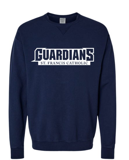 Youth Navy Guardians Logo Crew (White logo)