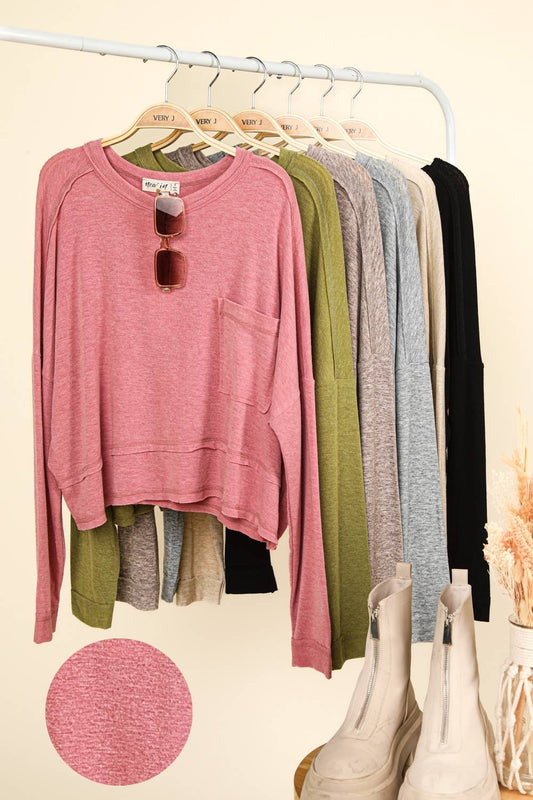 NT11330-Oversized Casual Knit Top