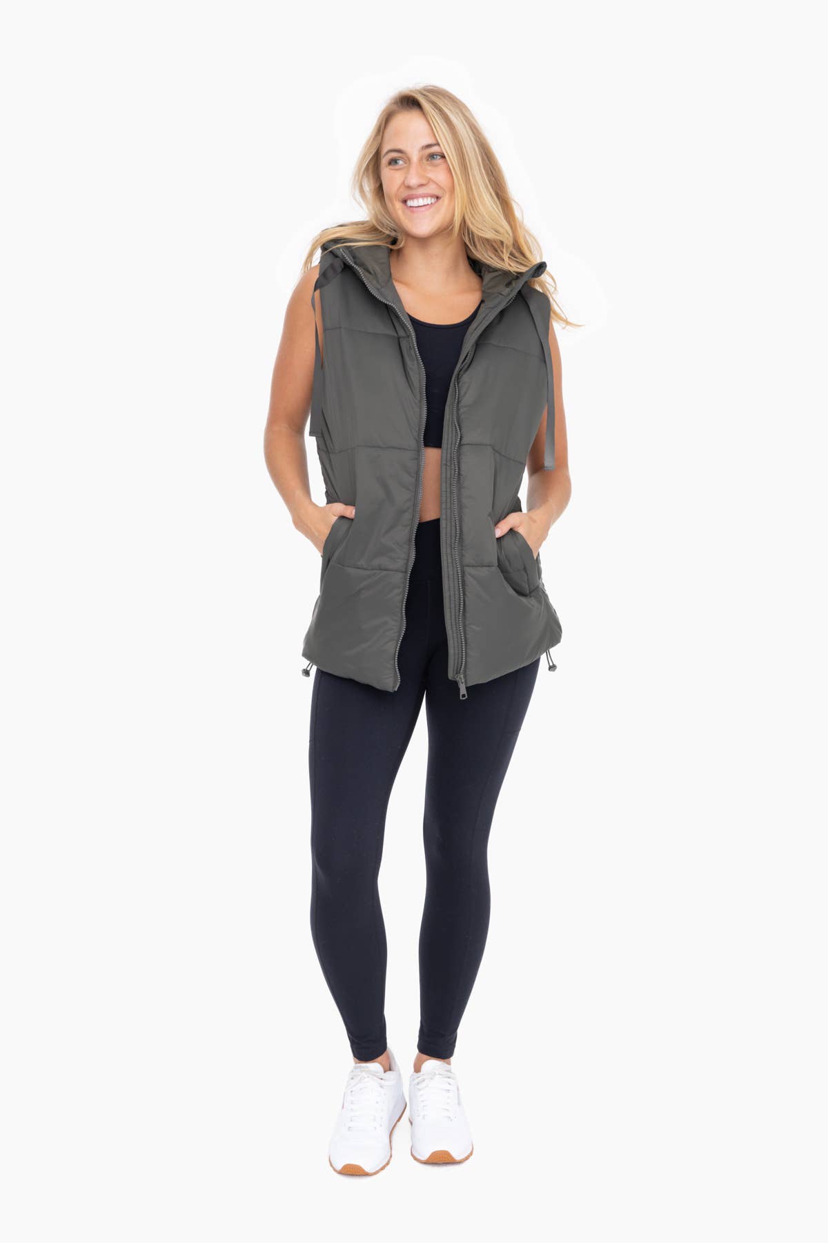 Longline High Neck Padded Vest